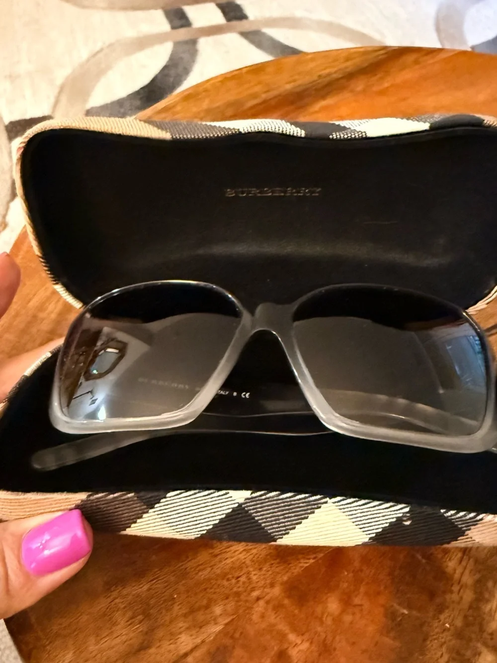 Burberry BE4083 Oversized Grey Gradient Sunglasses Women  Size 59 14 140 W Case